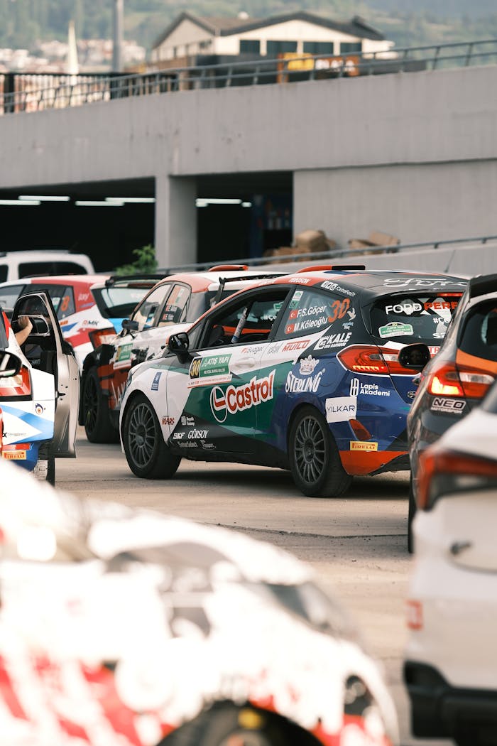High-performance racing cars lined up for a thrilling motorsport event in Bursa.
